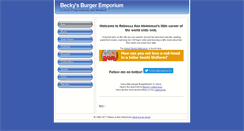 Desktop Screenshot of burgerbecky.com