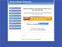 Tablet Screenshot of burgerbecky.com